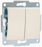 Выключатель без рамки Lezard Karina 2-кл. кремовый  картинка